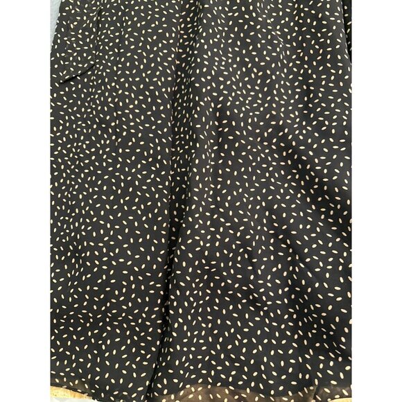 Talbots Pure Silk Black & White Polka Dot Sleeveless Wrap Dress Size 4 - Picture 2 of 5
